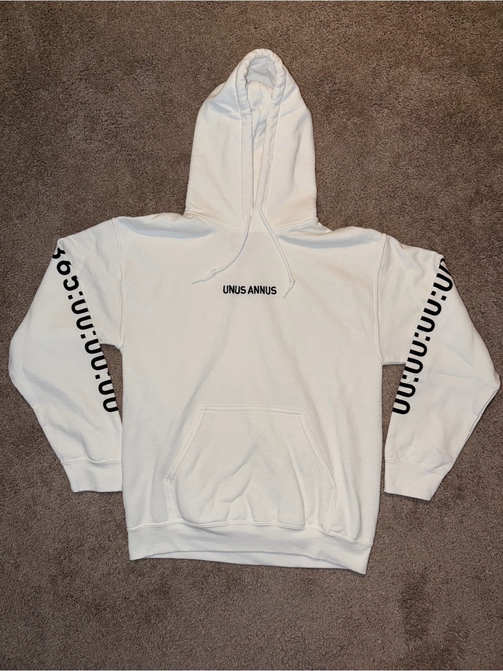 White Crewneck Hoodie - Men's Pullover Sweatshirt